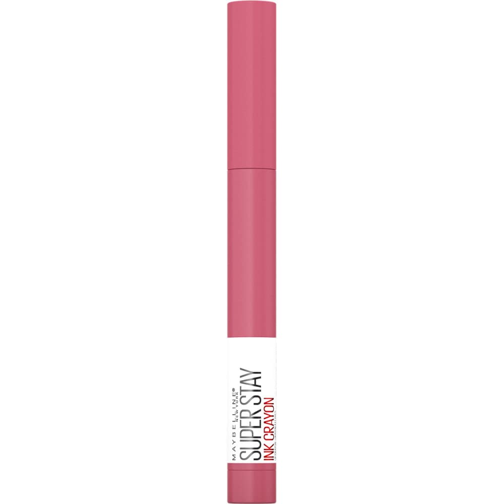 Maybelline Super Stay Ink Crayon Lipstick Makeup, Precision Tip Matte Lip Crayon with Built-in Sharpener, Longwear Up To 8Hrs, Lead The Way, Pink Beige, 1 Count