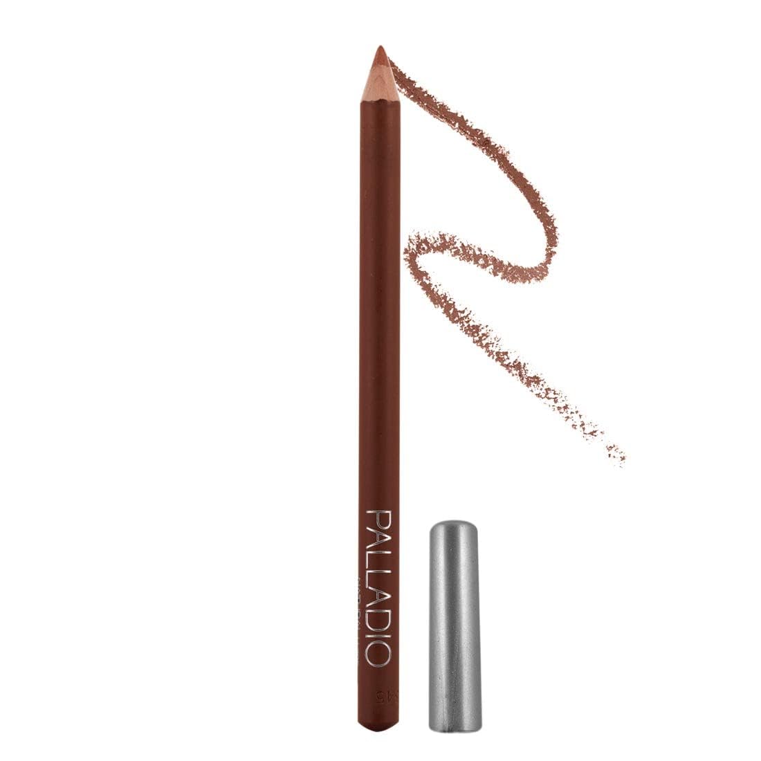 Palladio Lip Liner Pencil, Wooden, Firm yet Smooth, Contour and Line with Ease, Perfectly Outlined Lips, Comfortable, Hydrating, Moisturizing, Rich Pigmented Color, Long Lasting, Aubergine