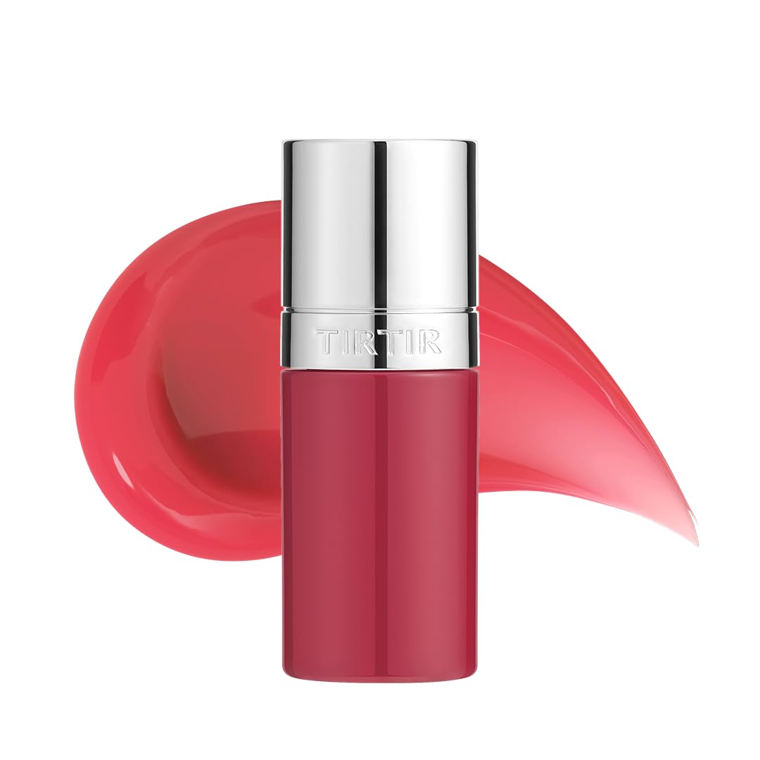 TIRTIR Glow Pop Tinted Lip Oil #06 Glaze Fudge | Korean makeup, Weightless Glossy Lip Tint Stain, Hydrating&Long Lasting, 74% Moisturizing Oil base Lip skincare, Nourishing Essence Lip Care, 0.15 Oz