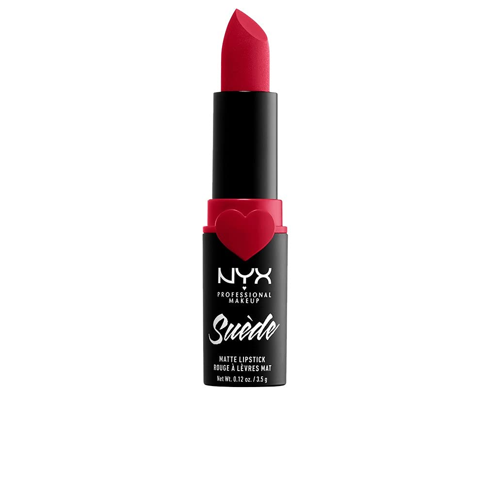 NYX PROFESSIONAL MAKEUP Suede Matte Lipstick, Vegan Formula - Free Spirit (Medium Nude with Pink)