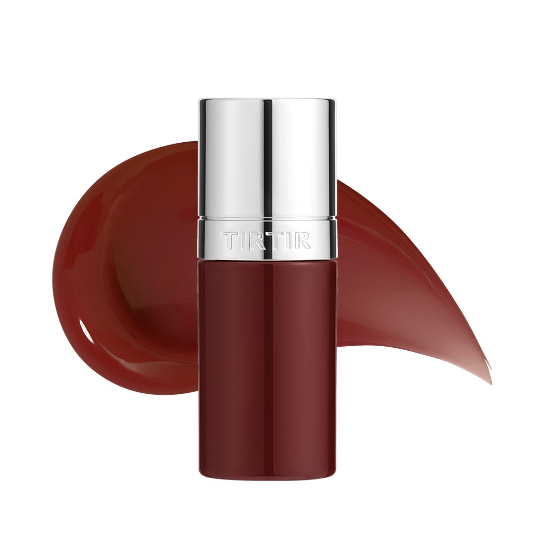 TIRTIR Glow Pop Tinted Lip Oil #06 Glaze Fudge | Korean makeup, Weightless Glossy Lip Tint Stain, Hydrating&Long Lasting, 74% Moisturizing Oil base Lip skincare, Nourishing Essence Lip Care, 0.15 Oz