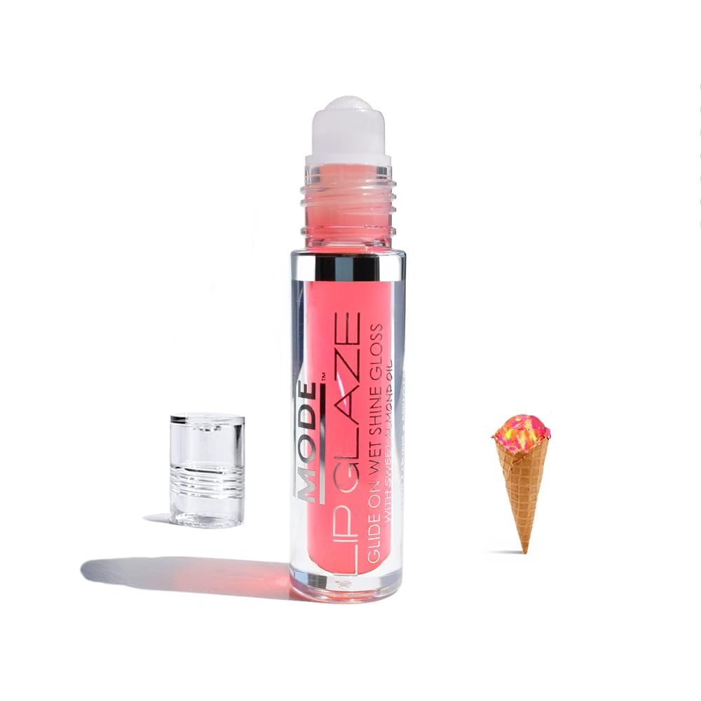 MODE Lip Glaze Bubble Gum Flavored Lip Gloss Hydrating Sheer Wet Shine