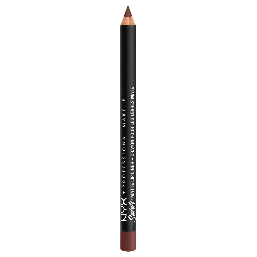 NYX PROFESSIONAL MAKEUP Suede Matte Lip Liner, Velvety-Smooth, Long-Lasting Formula For A Defined Lip Makeup Look - Cold Brew (Brown)