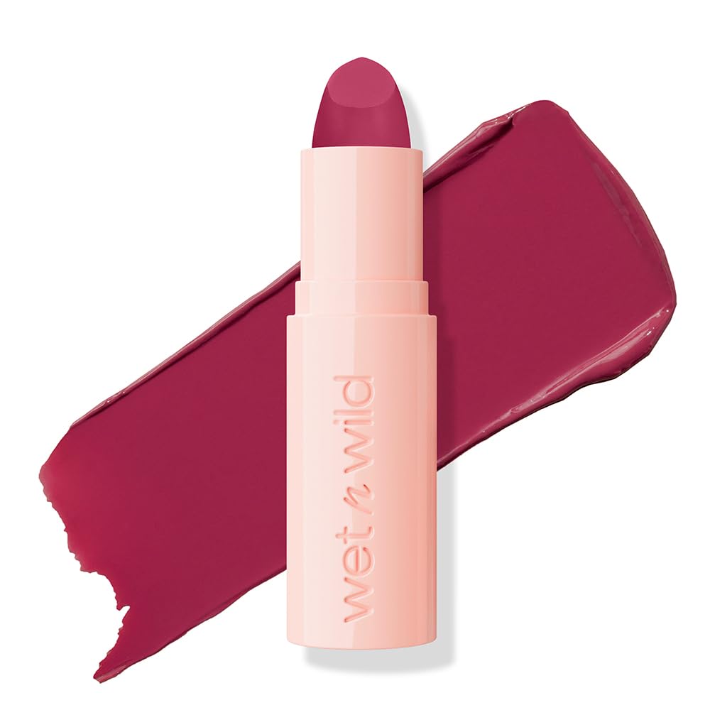wet n wild Mega Last Rich Satin Lip Color, Rich Creamy Color with Satin Finish, Infused with Vitamin E & Moisturizing Argan Oil, Lightweight, Silky-Smooth, Vegan & Cruelty-Free - Hush Lil' Beige
