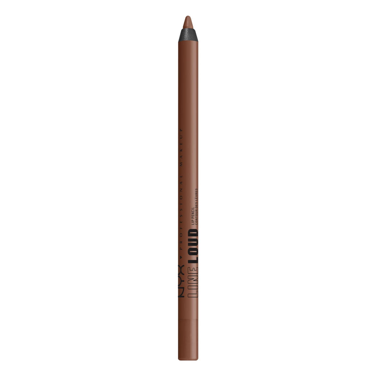 NYX PROFESSIONAL MAKEUP Line Loud Lip Liner, Longwear and Pigmented Lip Pencil with Jojoba Oil & Vitamin E - Rebel Kind (Chocolate Brown)