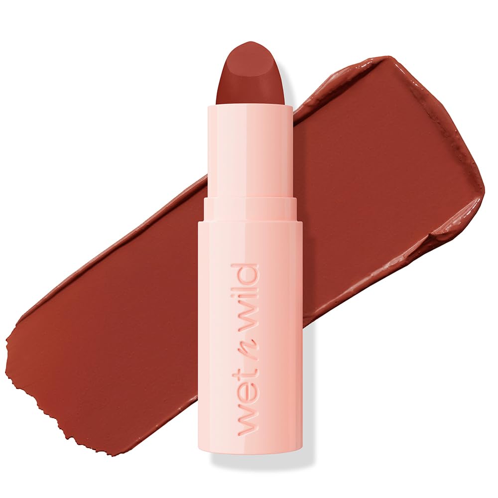 wet n wild Mega Last Rich Satin Lip Color, Rich Creamy Color with Satin Finish, Infused with Vitamin E & Moisturizing Argan Oil, Lightweight, Silky-Smooth, Vegan & Cruelty-Free - Hush Lil' Beige