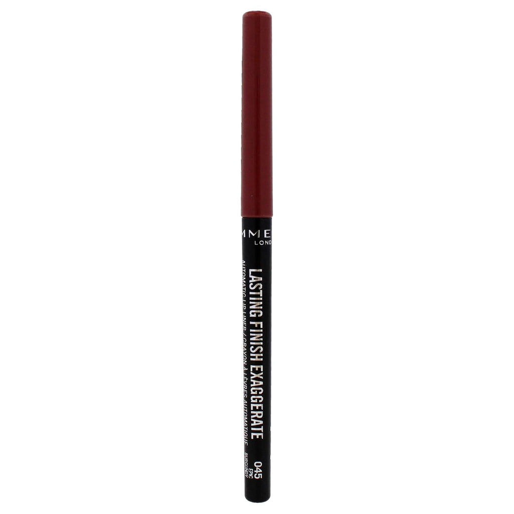 Rimmel Lasting Finish Exaggerate Automatic Lip Liner - Rich, Smooth Formula for Long Lasting Lip Looks - 45 Epic Burgundy, .01oz