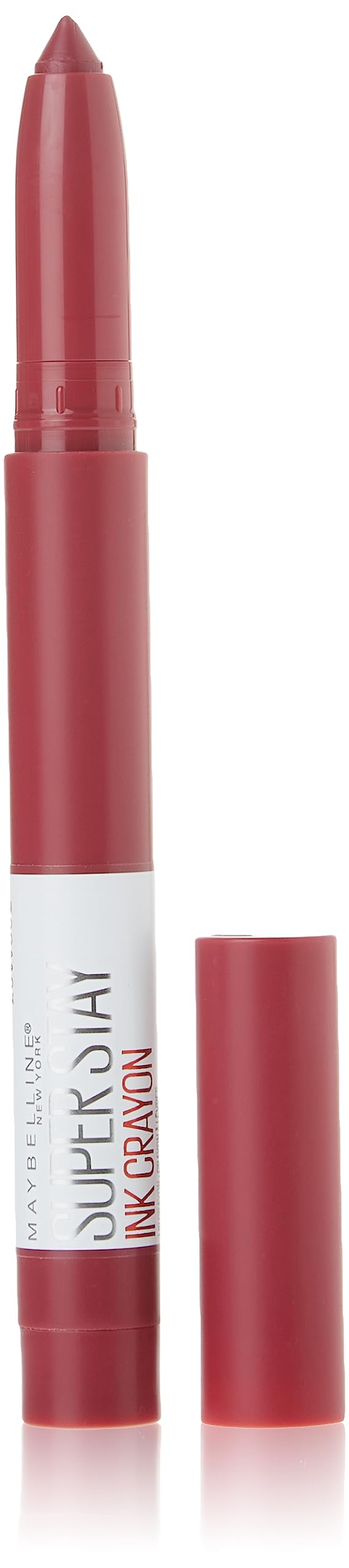 Maybelline Super Stay Ink Crayon Lipstick Makeup, Precision Tip Matte Lip Crayon with Built-in Sharpener, Longwear Up To 8Hrs, Lead The Way, Pink Beige, 1 Count