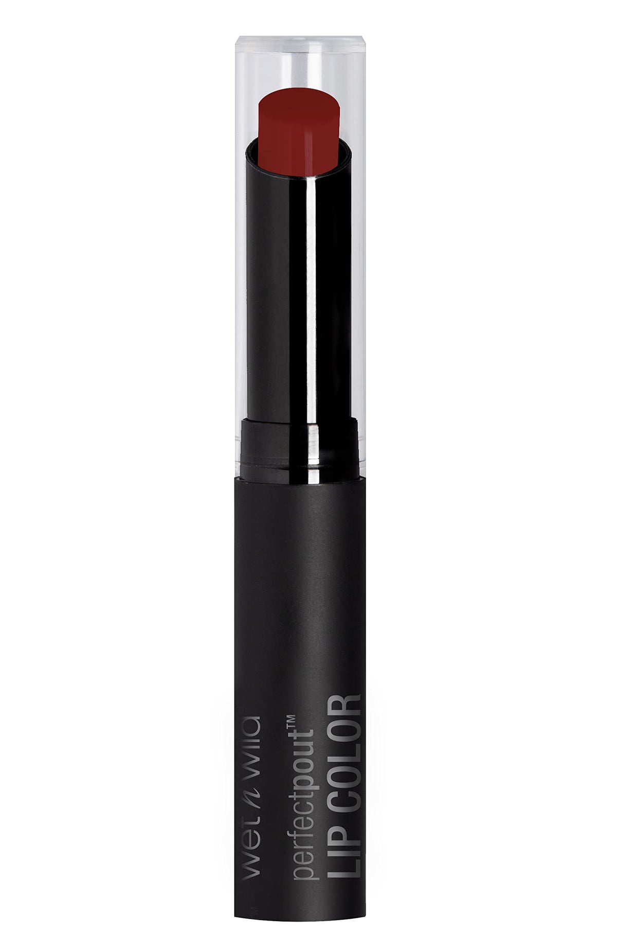 wet n wild Perfect Pout Lipstick, Dark Red My Blackberry Broke, Vegan | Gluten-Free | Cruelty-Free | Lip Color, Lip Color