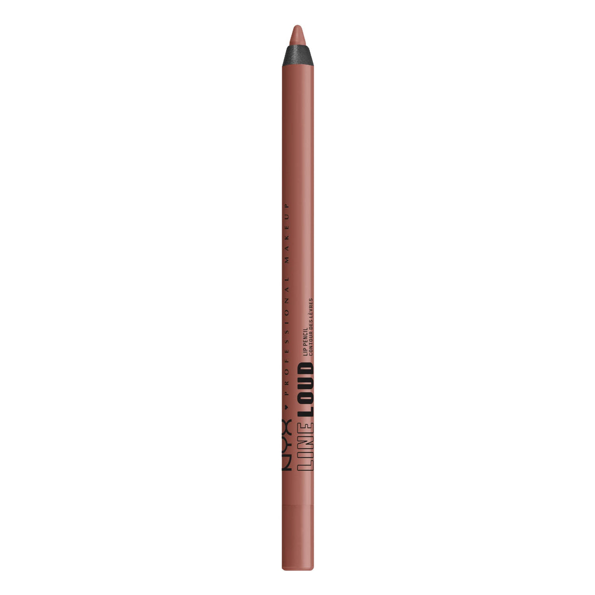 NYX PROFESSIONAL MAKEUP Line Loud Lip Liner, Longwear and Pigmented Lip Pencil with Jojoba Oil & Vitamin E - Rebel Kind (Chocolate Brown)