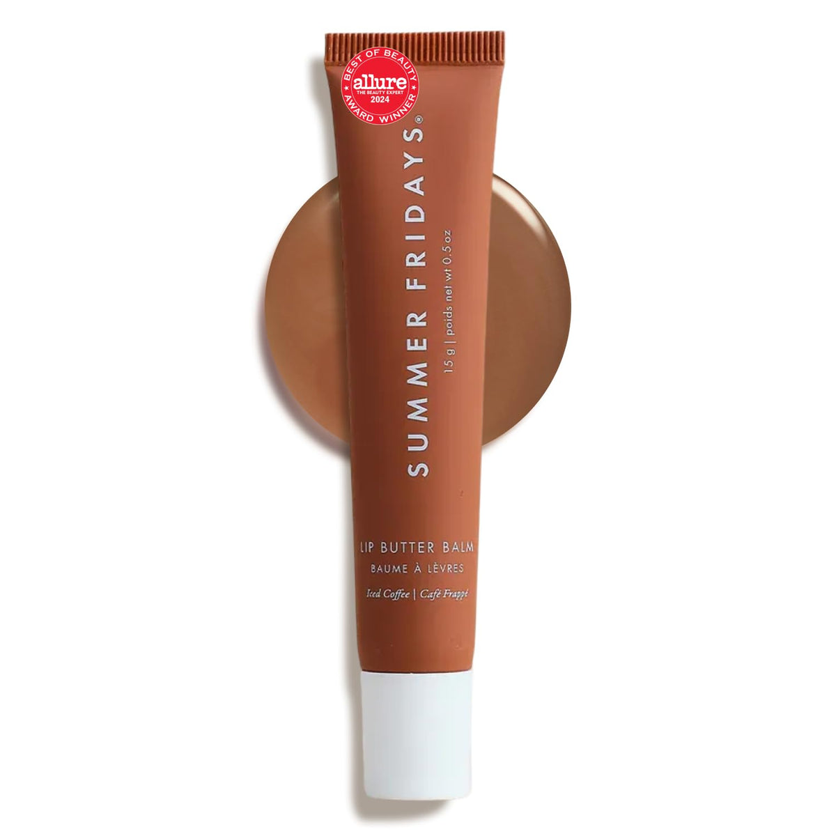 Summer Fridays Lip Butter Balm - Conditioning Lip Mask and Lip Balm for Instant Moisture, Shine and Hydration - Sheer-Tinted, Soothing Lip Care - Vanilla (.5 Oz)