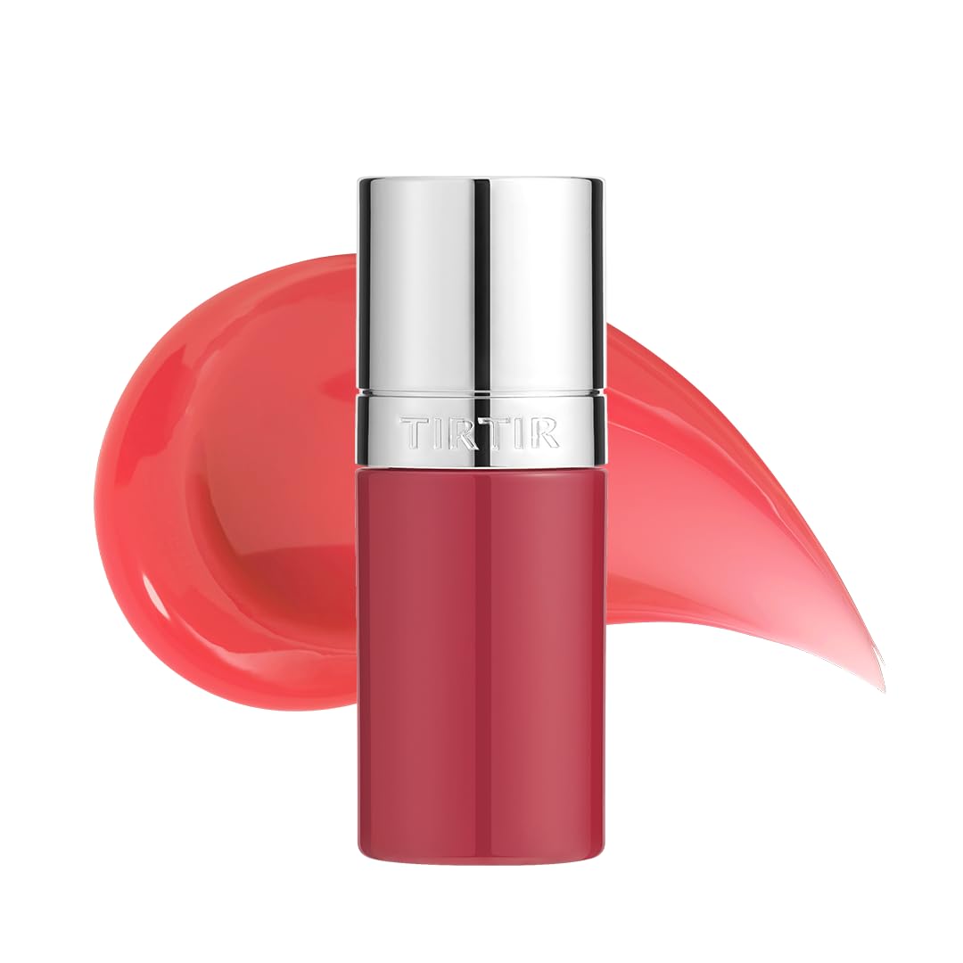 TIRTIR Glow Pop Tinted Lip Oil #06 Glaze Fudge | Korean makeup, Weightless Glossy Lip Tint Stain, Hydrating&Long Lasting, 74% Moisturizing Oil base Lip skincare, Nourishing Essence Lip Care, 0.15 Oz