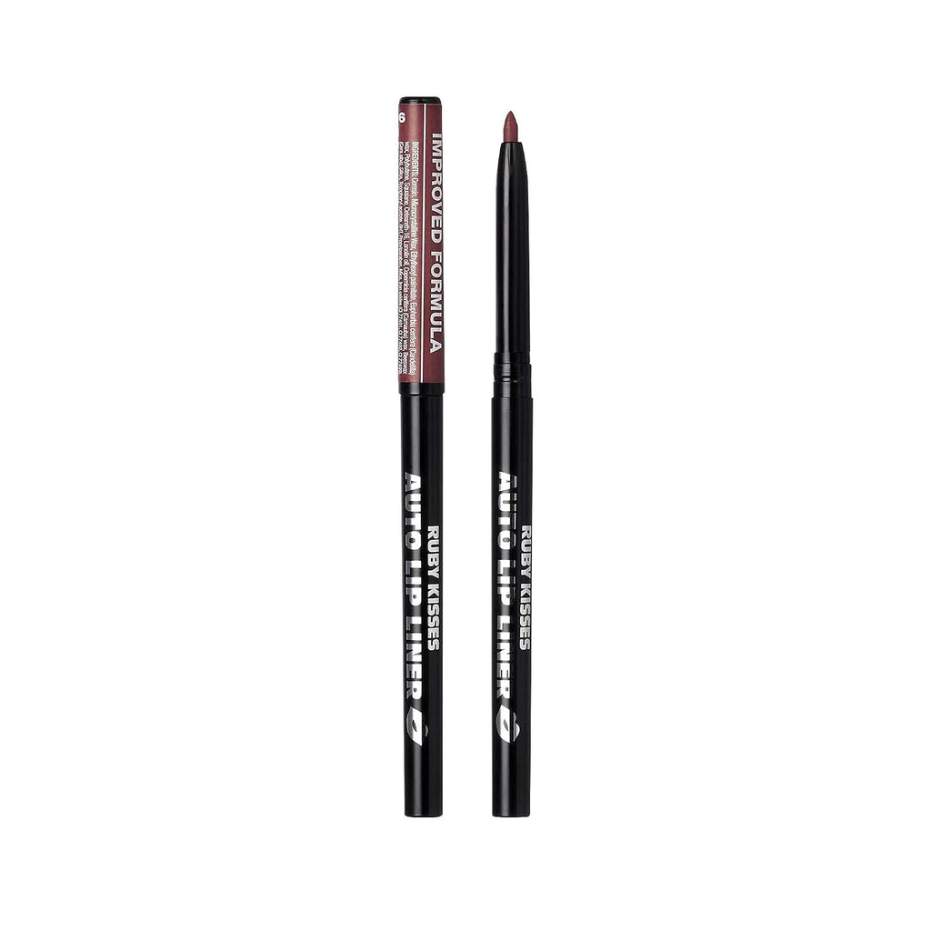 Ruby Kisses Auto Lip Liner Pencil (Cocoa 3 Pack), Long Lasting & Non-Fading, Smooth Application, Non-Feathering with Rich Pigmented Color, No Sharpener Needed, Ideal for Full Lips Look