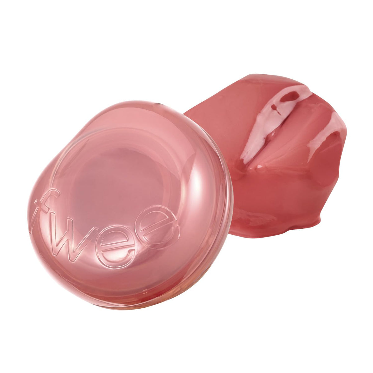 fwee Glowy Jelly Pot | Dewy Jelly Lip & Blush Color, Tinted Glow Balm, Dewy Buildable Finish – Rosy Glaze (Dusty Rose) | 0.14 oz
