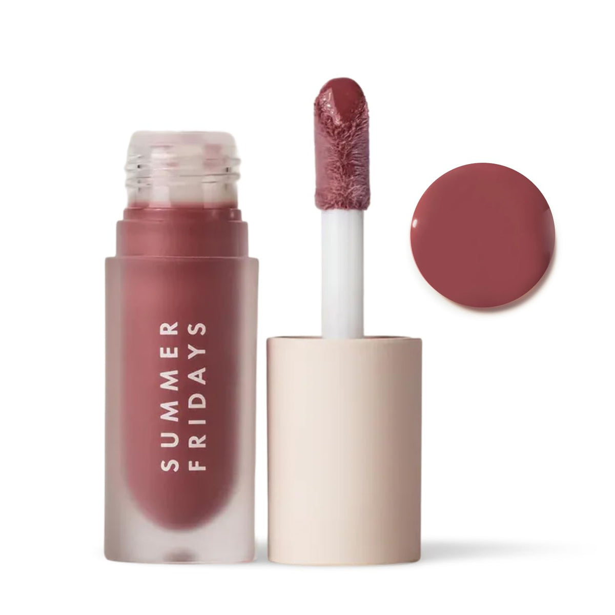 Summer Fridays Dream Lip Oil - Hydrating Tinted Lip Gloss Oil - Non-Sticky Formula with Skincare Benefits for Long-Lasting Softness + Shine - Effortless Beauty Gifts - Rose Bud (0.15 Oz)