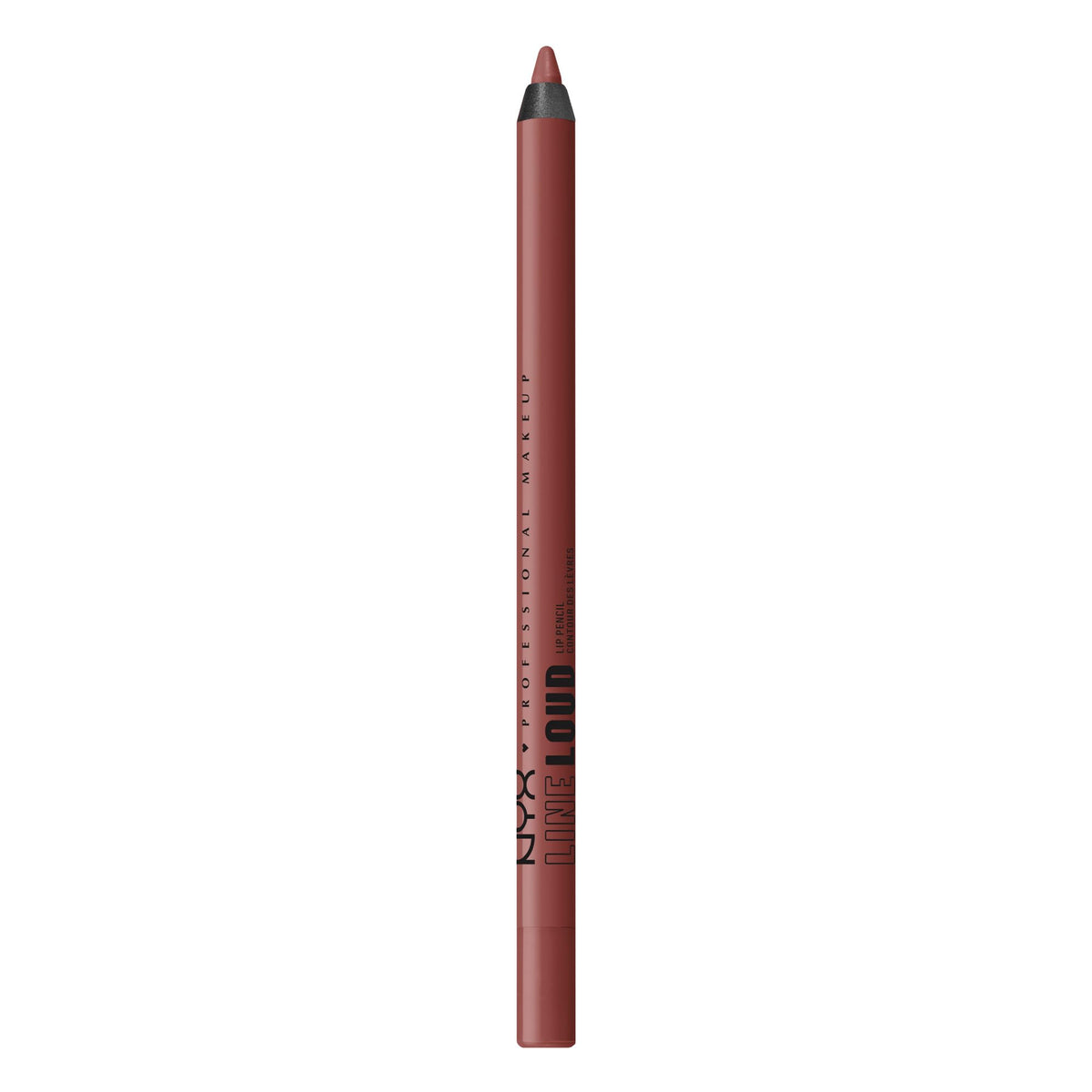 NYX PROFESSIONAL MAKEUP Line Loud Lip Liner, Longwear and Pigmented Lip Pencil with Jojoba Oil & Vitamin E - Rebel Kind (Chocolate Brown)