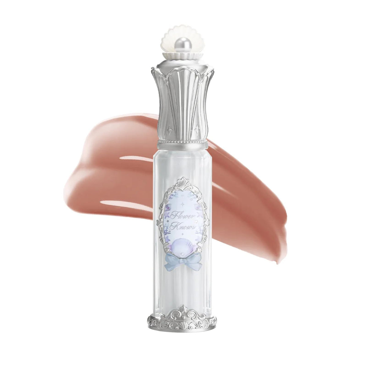 Flower Knows Shell's Jewel Nourishing Lip Glaze, Iridescent Shimmery Clear