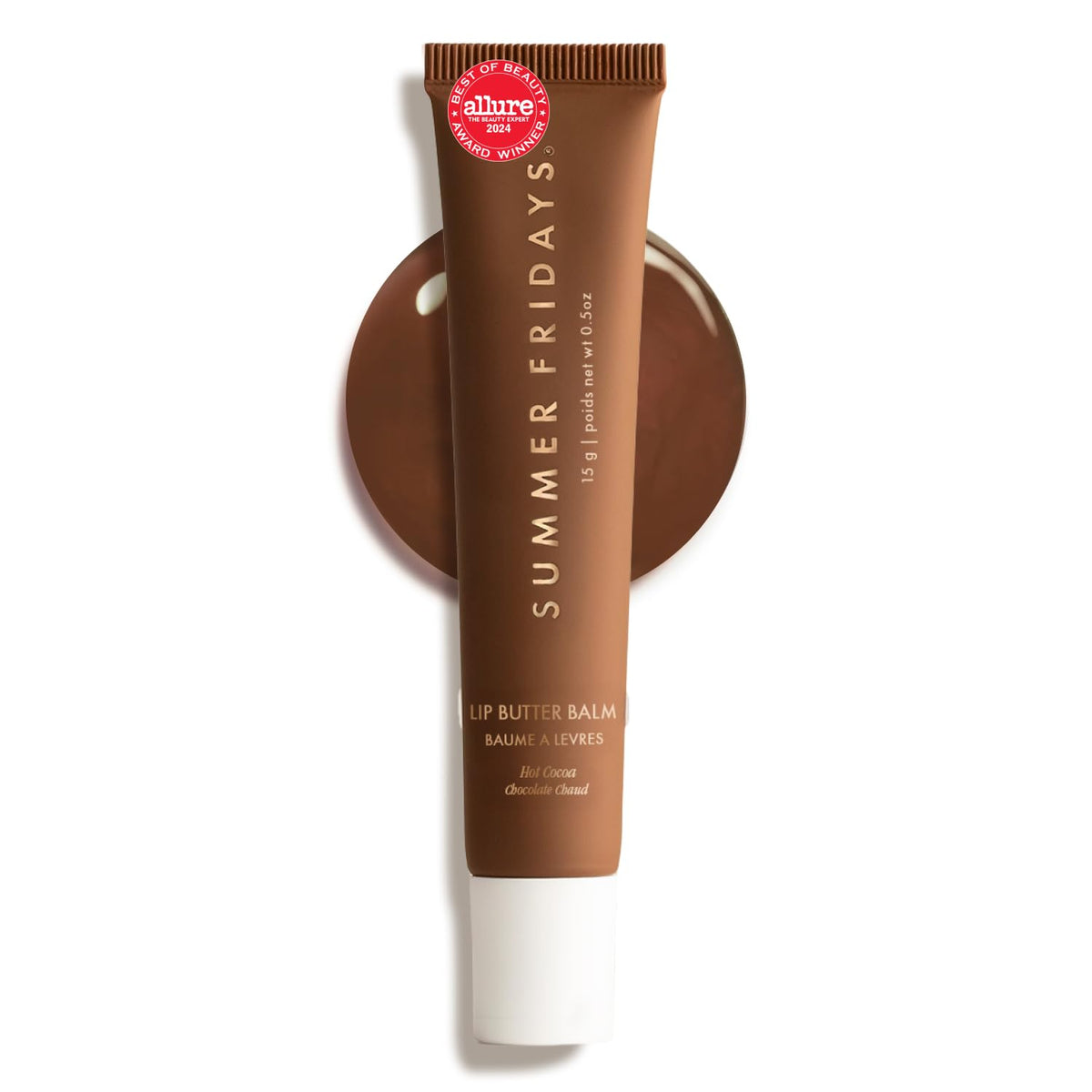 Summer Fridays Lip Butter Balm - Conditioning Lip Mask and Lip Balm for Instant Moisture, Shine and Hydration - Sheer-Tinted, Soothing Lip Care - Vanilla (.5 Oz)