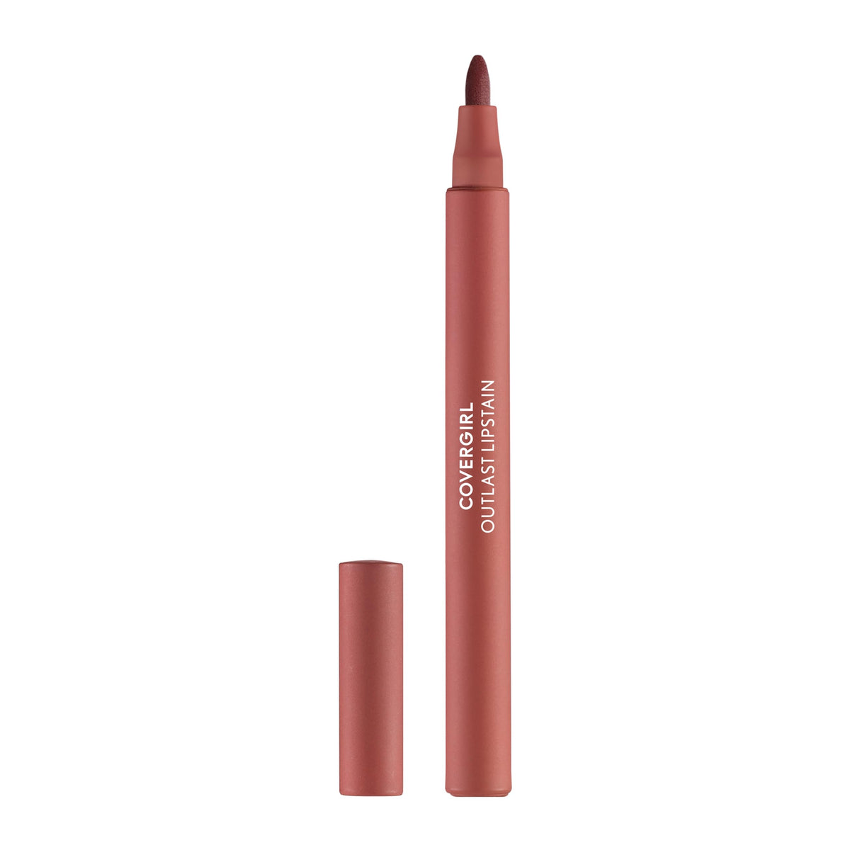 Covergirl Outlast Lipstain, 45 Brazen Raisin, Smooth Application, Precise Pen-Like Tip, Transfer-Proof, Satin Stained Finish, Vegan Formula, 0.06oz