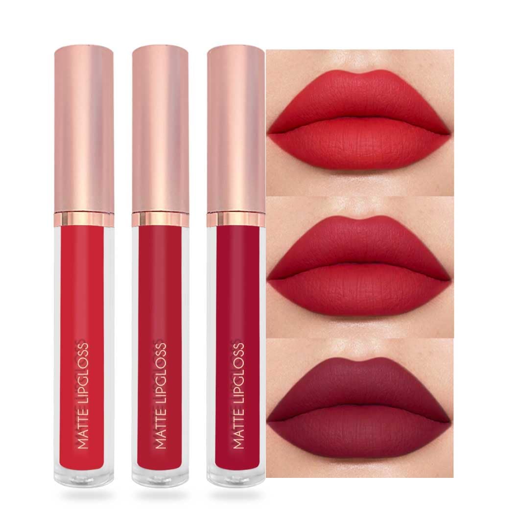 6Pcs Matte Liquid Lipstick Set, Waterproof Non Stick Cup Lip Gloss (Set A)