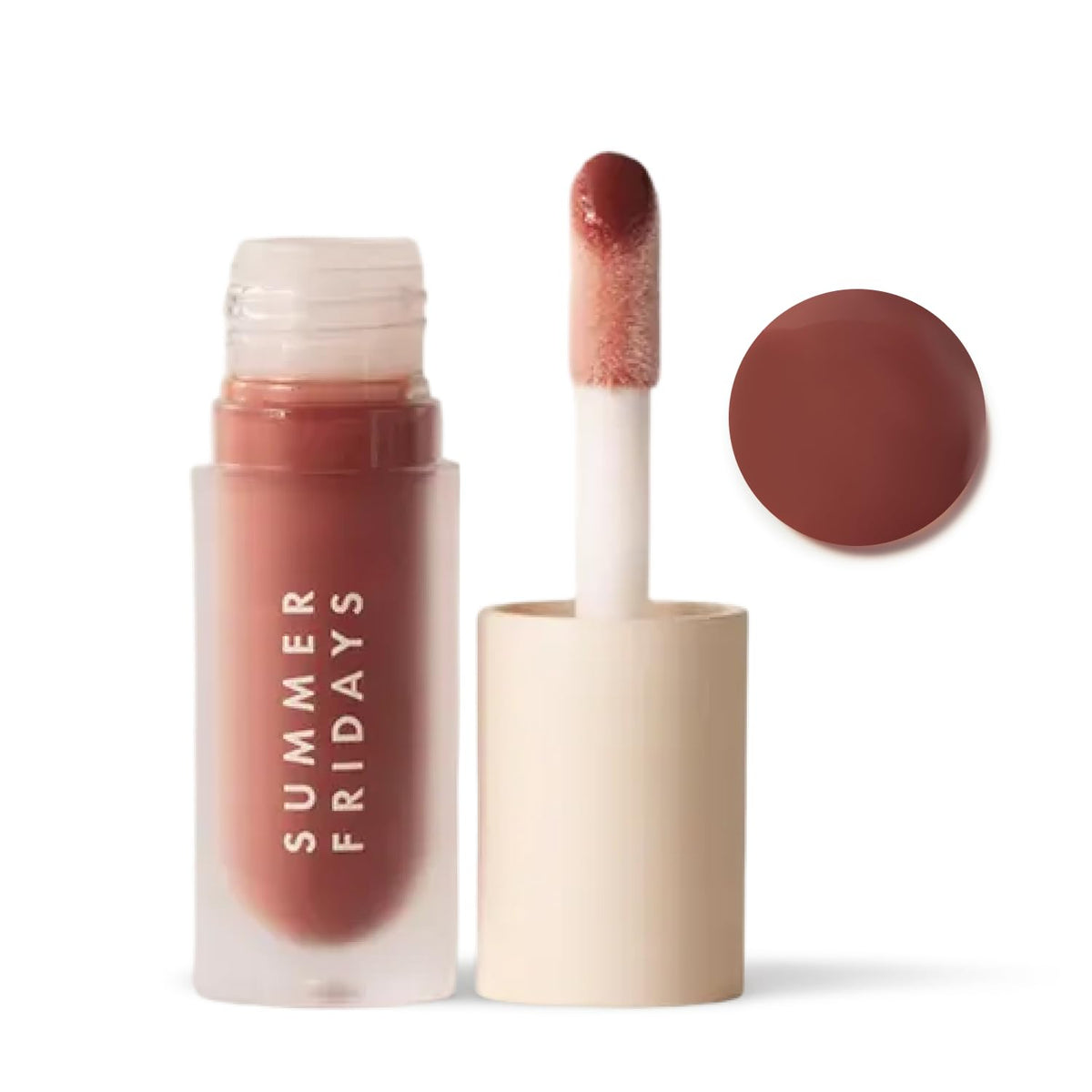 Summer Fridays Dream Lip Oil - Hydrating Tinted Lip Gloss Oil - Non-Sticky Formula with Skincare Benefits for Long-Lasting Softness + Shine - Effortless Beauty Gifts - Rose Bud (0.15 Oz)