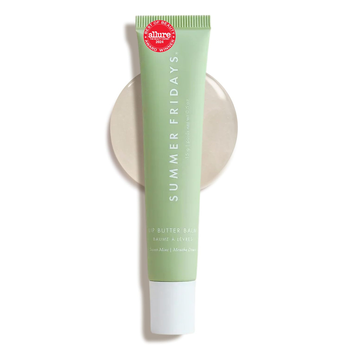 Summer Fridays Lip Butter Balm - Conditioning Lip Mask and Lip Balm for Instant Moisture, Shine and Hydration - Sheer-Tinted, Soothing Lip Care - Vanilla (.5 Oz)