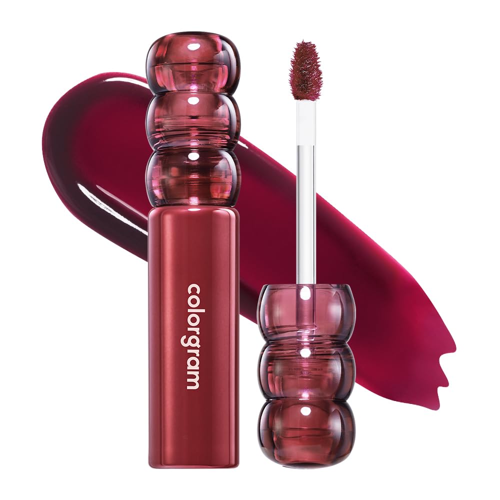 COLORGRAM FRUITY GLASS TINT DEEP GLAZE 03 FIG COMPOTE I Korean Makeup Ultimate Sugar-Coated Glow and Non-stickty Lightweight Finish I High-Shine Glossy I Korean Lip I Summer Make Up