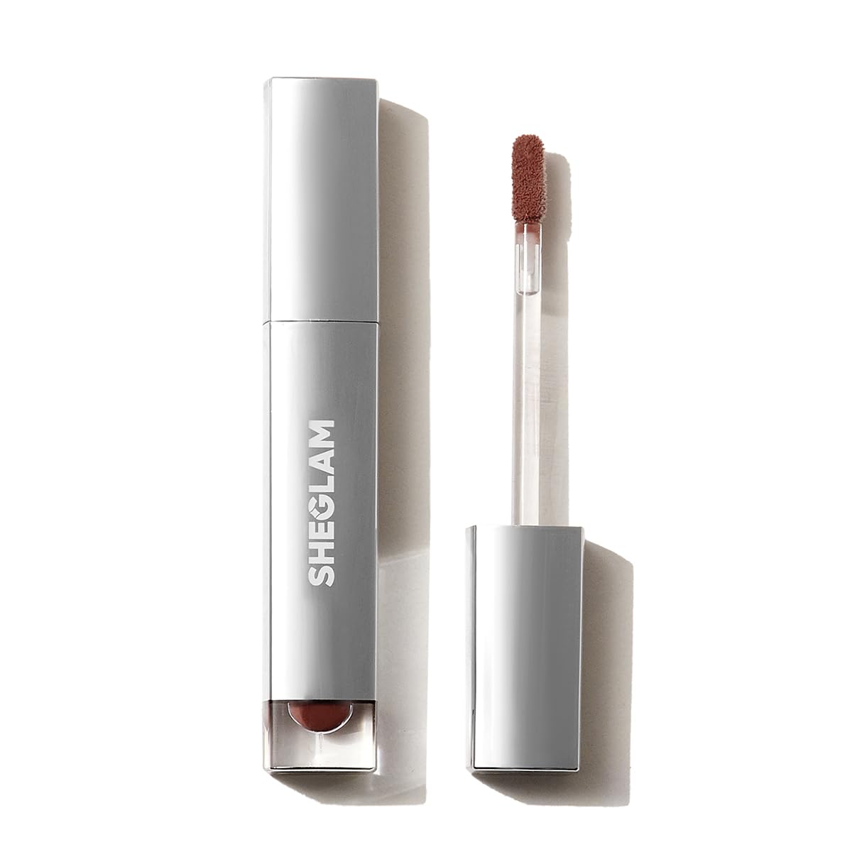 SHEGLAM Glaze Daze Lip Gloss Shiny Tinted Lip Gloss High Gloss Finish Plumping Lip Care Nourishing Not Easy to Fade Liquid Lip Cosmetics-Dark Peach