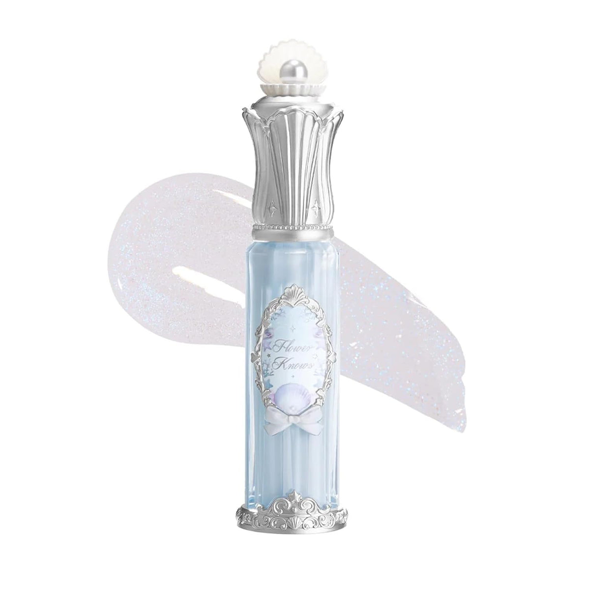 Flower Knows Shell's Jewel Nourishing Lip Glaze, Iridescent Shimmery Clear