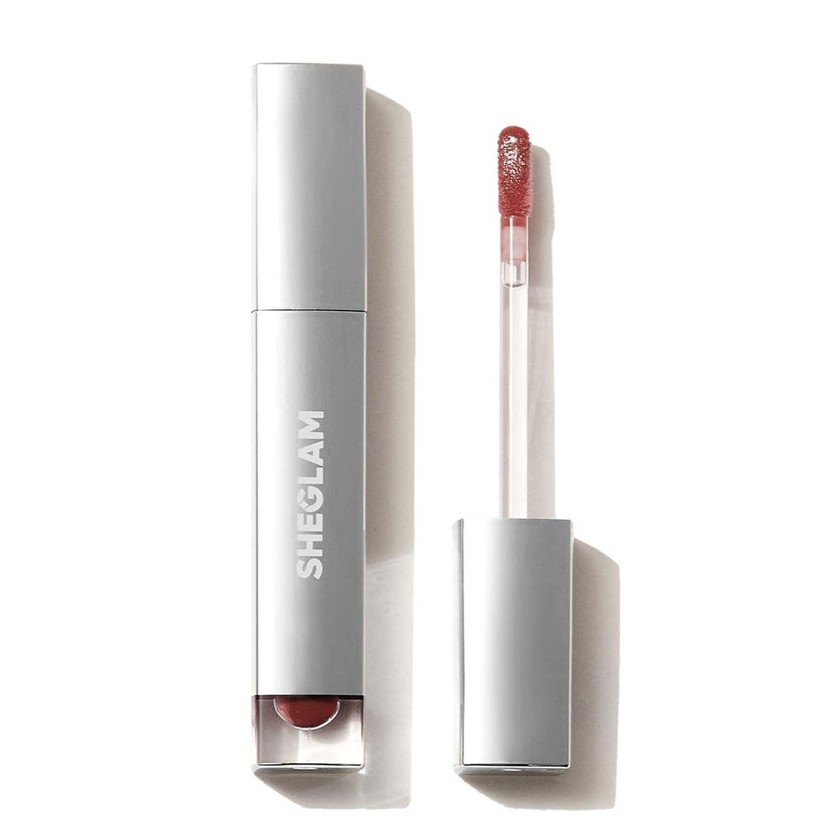 SHEGLAM Glaze Daze Lip Gloss Shiny Tinted Lip Gloss High Gloss Finish Plumping Lip Care Nourishing Not Easy to Fade Liquid Lip Cosmetics-Dark Peach