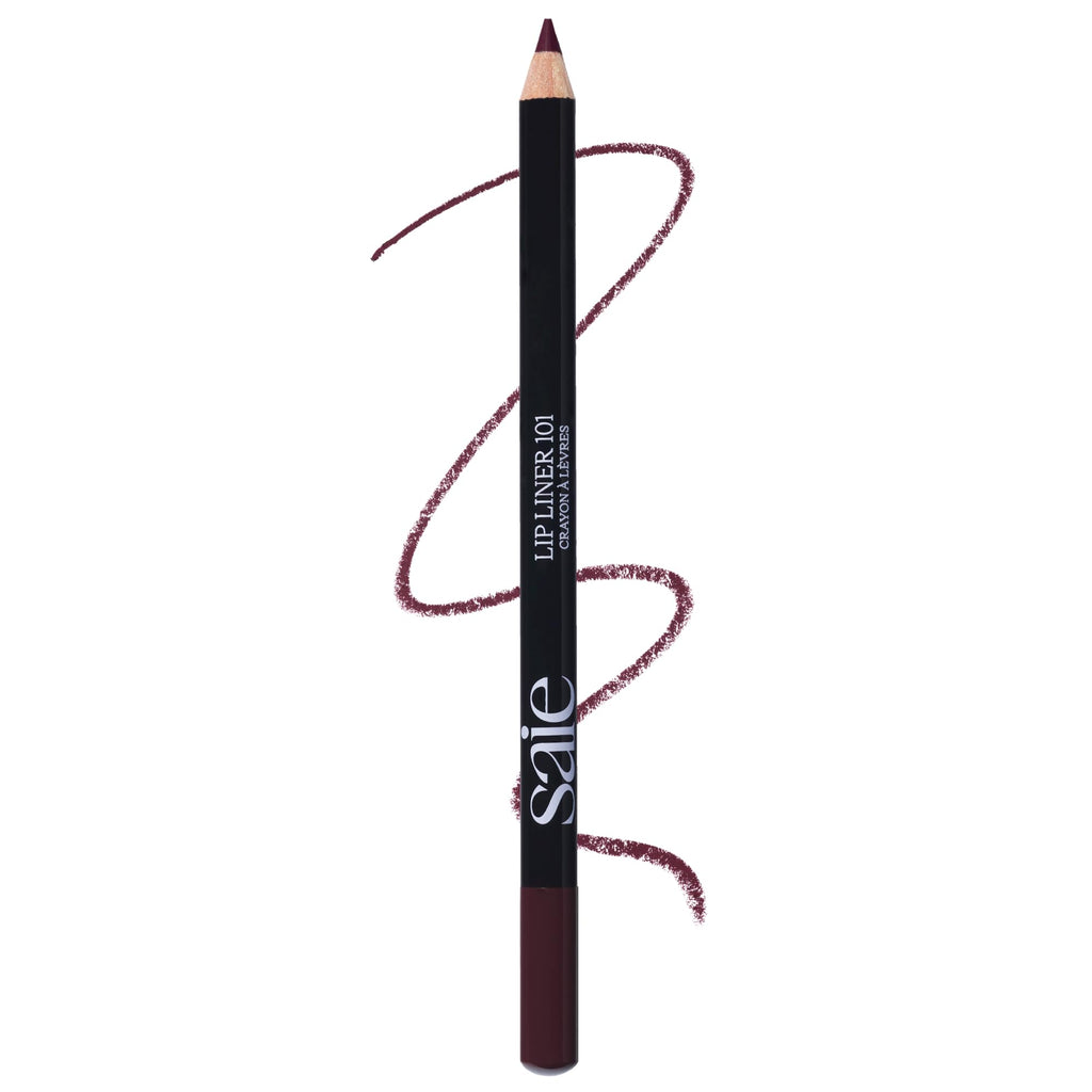 Saie Lip Liner 101 - Lip Pencil Made with a Creamy, Soft Matte Formula for a Naturally Framed or Fully Filled Look - Supercharged with Shea Butter & Jojoba Oil - Flirt (.05 oz)