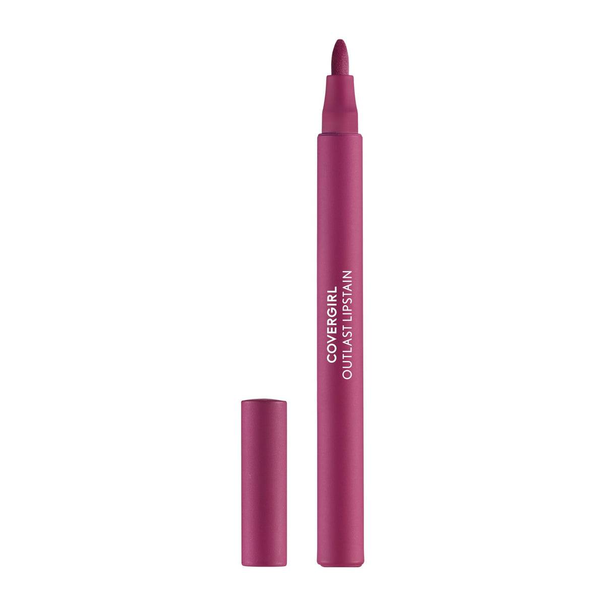 Covergirl Outlast Lipstain, 45 Brazen Raisin, Smooth Application, Precise Pen-Like Tip, Transfer-Proof, Satin Stained Finish, Vegan Formula, 0.06oz