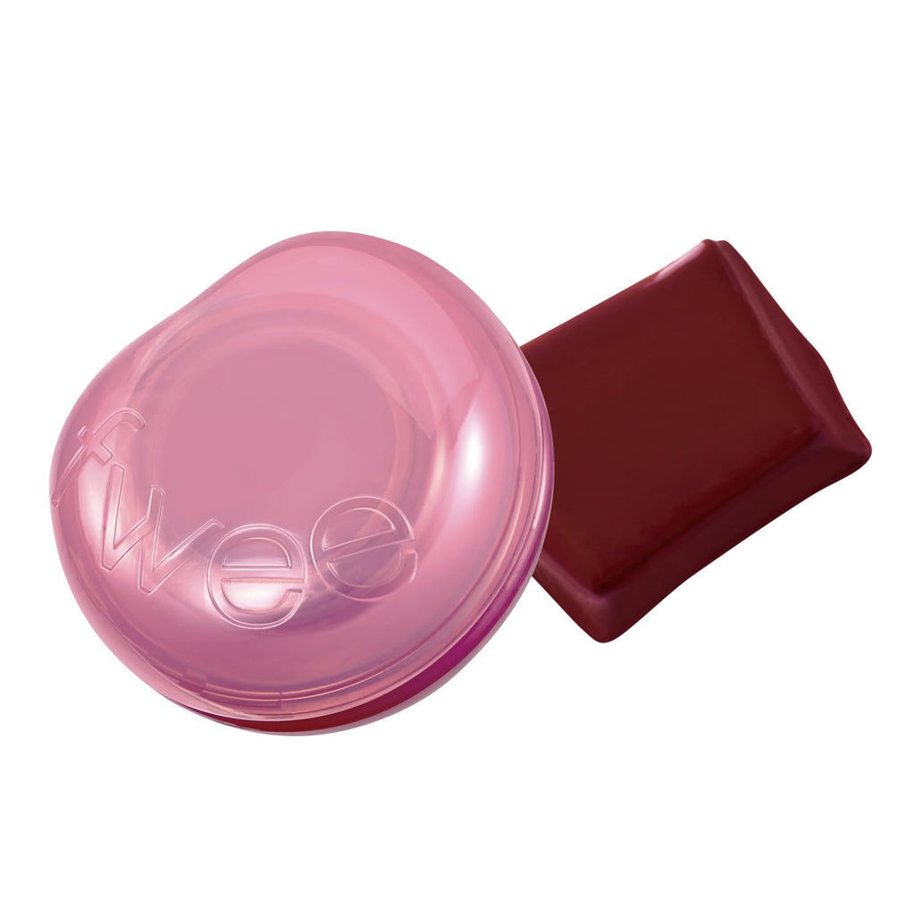 fwee Glowy Jelly Pot | Dewy Jelly Lip & Blush Color, Tinted Glow Balm, Dewy Buildable Finish – Rosy Glaze (Dusty Rose) | 0.14 oz