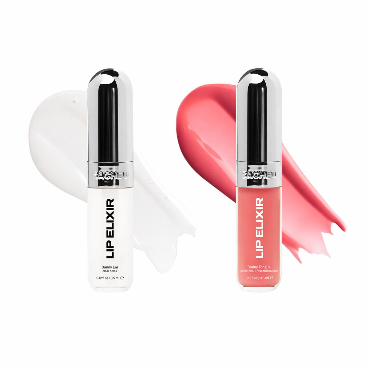 Sacheu Lip Elixir Hydrating Lip Gloss, High-Shine, Chai Macaron