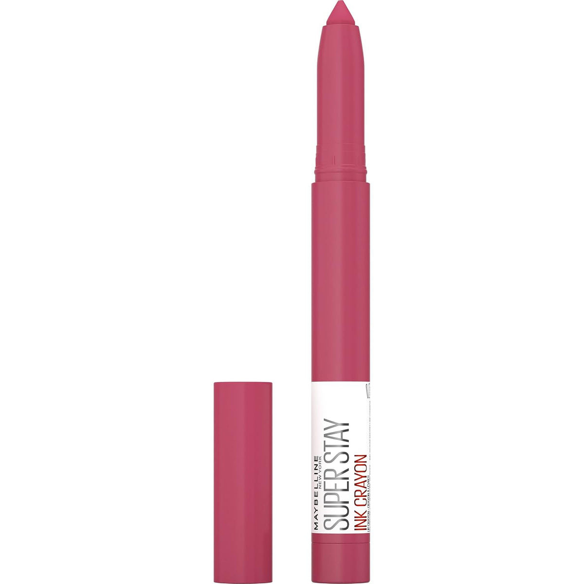 Maybelline Super Stay Ink Crayon Lipstick Makeup, Precision Tip Matte Lip Crayon with Built-in Sharpener, Longwear Up To 8Hrs, Lead The Way, Pink Beige, 1 Count
