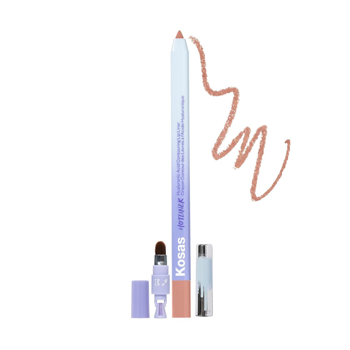 Kosas Hotliner Hydrating Lip Liner with Hyaluronic Acid, Pink Beige