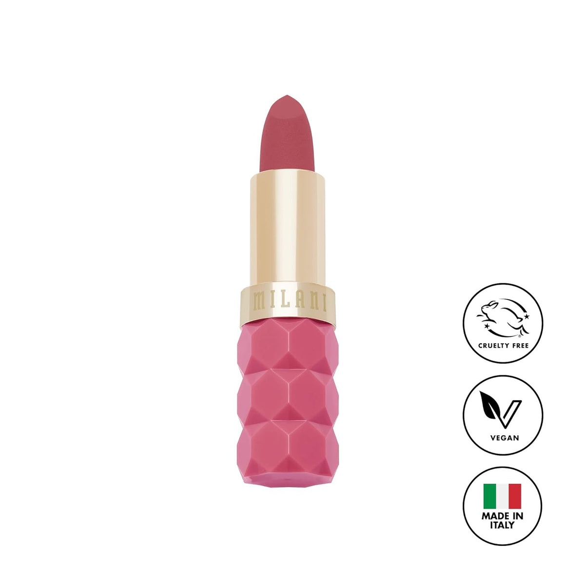 Milani Color Fetish Matte Lipstick for Women Long Lasting Lip Color - Peony