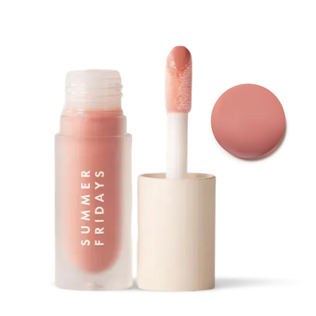 Summer Fridays Dream Lip Oil - Hydrating Tinted Lip Gloss Oil - Non-Sticky Formula with Skincare Benefits for Long-Lasting Softness + Shine - Effortless Beauty Gifts - Rose Bud (0.15 Oz)