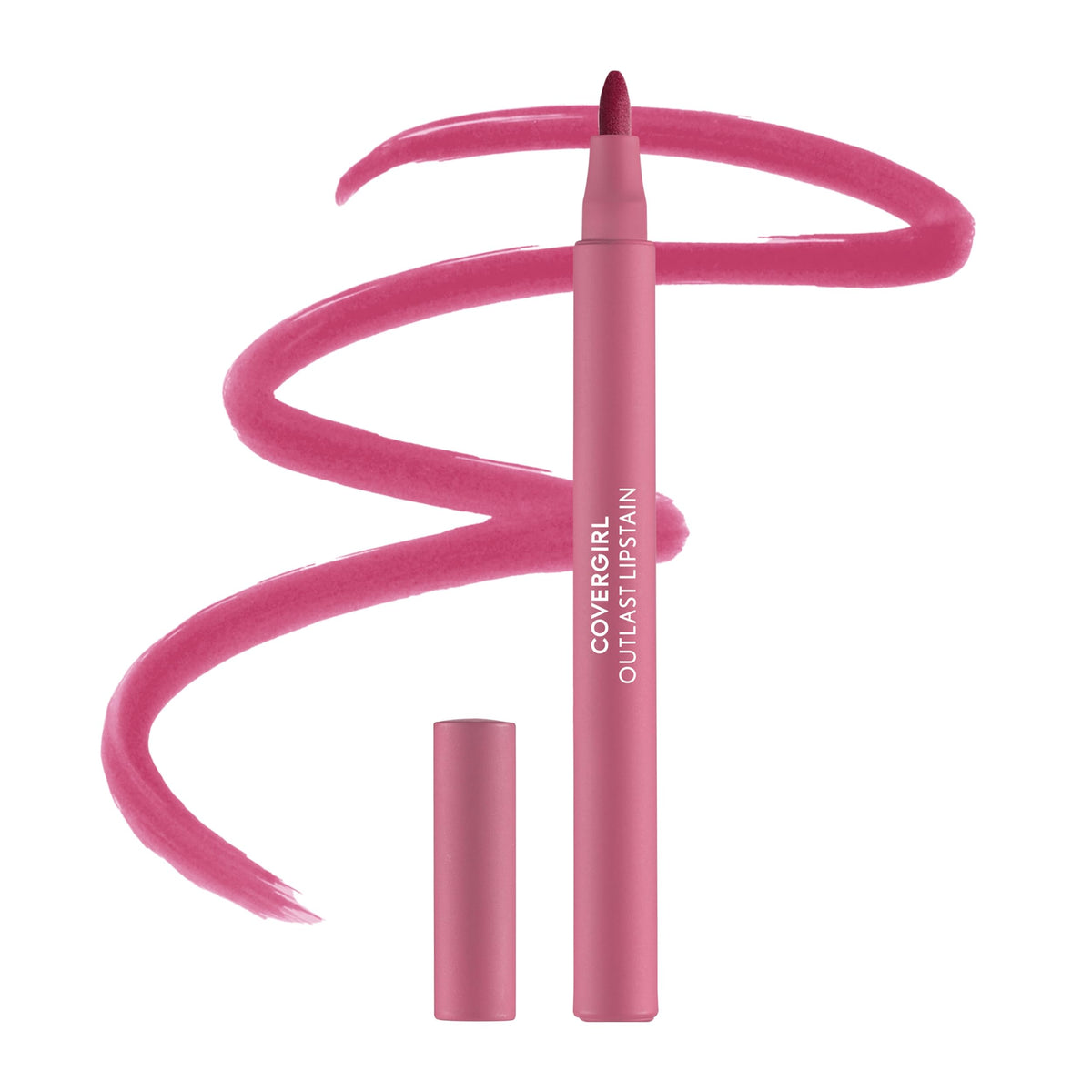 Covergirl Outlast Lipstain, 45 Brazen Raisin, Smooth Application, Precise Pen-Like Tip, Transfer-Proof, Satin Stained Finish, Vegan Formula, 0.06oz