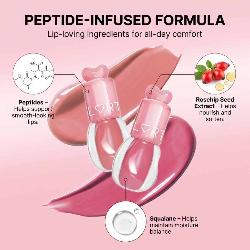 #OOTD FLRT Peptide Glaze Xoxo Lip Tint-01(Barely Blushin) | K-Beauty Makeup