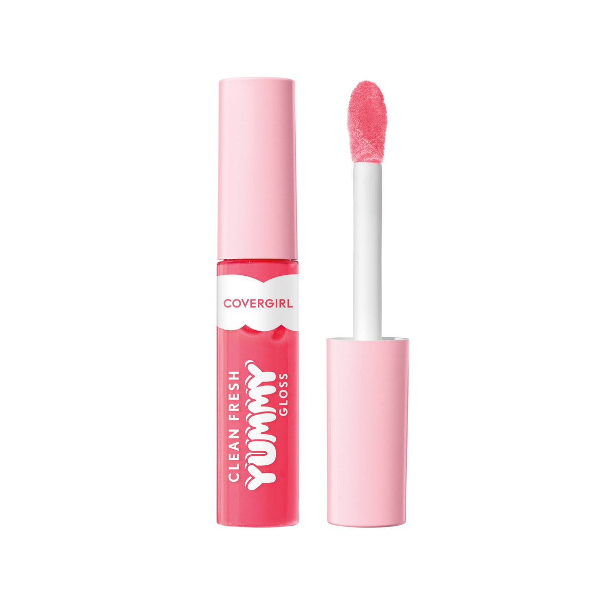 COVERGIRL Clean Fresh Yummy Lip Gloss, Sheer, Natural Scents, Vegan Formula - 100 Let's Get Fizzical, 0.33 fl oz