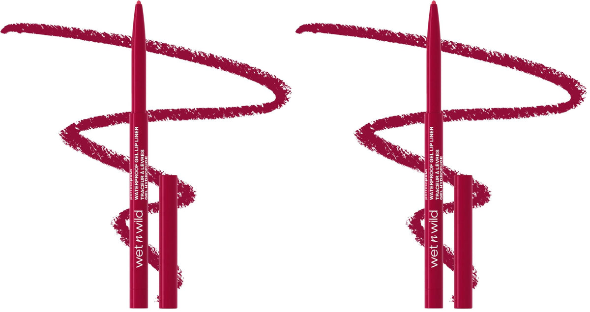 wet n wild Perfect Pout Matte Retractable Gel Lip Liner Pencil, Rich Creamy Long Lasting Color, Well-Defined and Flawless Application, Vegan & Cruelty-Free - Gone Burgundy