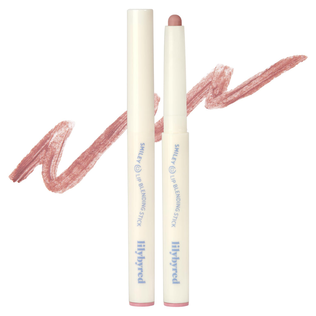 lilybyred Smiley Lip Blending Stick | Korean 3-in-1 Lip Liner, Natural Lip Contour & Definition, Velvety Matte Finish, Soft Blur Effect, Smooth Glide, Easy to Blend, 0.028 oz (03 Be Happy with me)