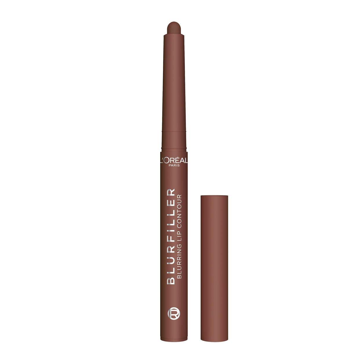 L'Oreal Paris Blurfiller Lip Liner, Lightweight, Buildable, and Sculpting Lip Pencil, Line, Define, and Contour for Fuller-Looking Lips, Brown Caramel, 0.21 oz