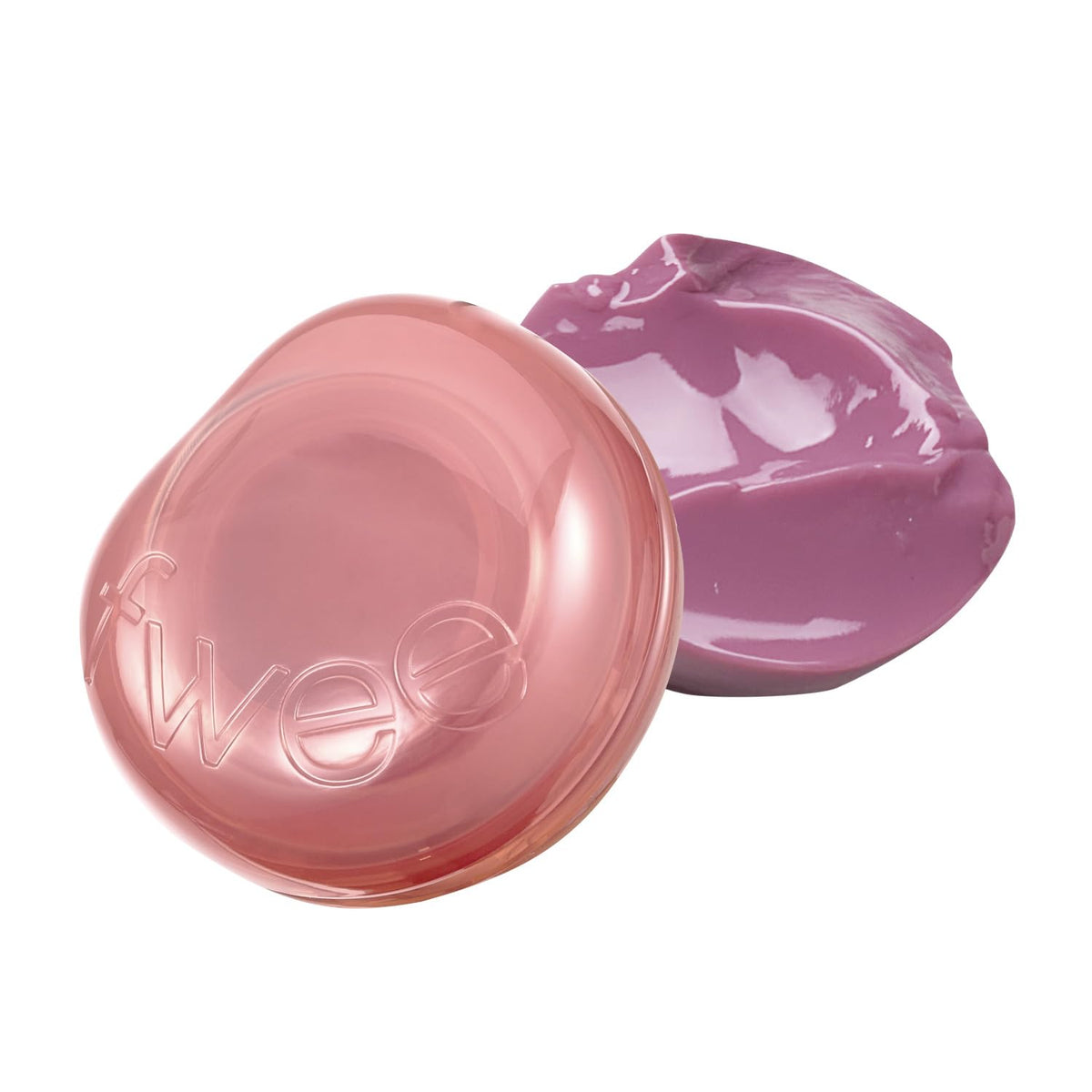 fwee Glowy Jelly Pot | Dewy Jelly Lip & Blush Color, Tinted Glow Balm, Dewy Buildable Finish – Rosy Glaze (Dusty Rose) | 0.14 oz