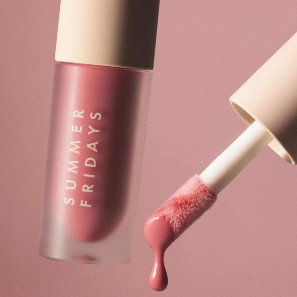 Summer Fridays Dream Lip Oil - Hydrating Tinted Lip Gloss Oil - Non-Sticky Formula with Skincare Benefits for Long-Lasting Softness + Shine - Effortless Beauty Gifts - Rose Bud (0.15 Oz)