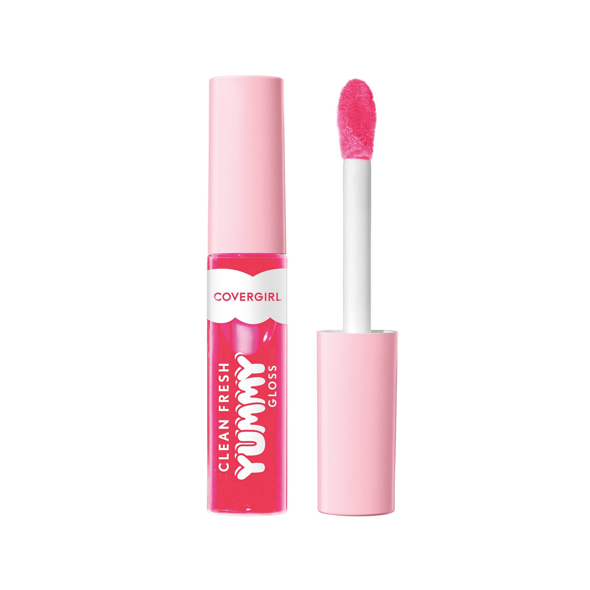 COVERGIRL Clean Fresh Yummy Lip Gloss, Sheer, Natural Scents, Vegan Formula - 100 Let's Get Fizzical, 0.33 fl oz