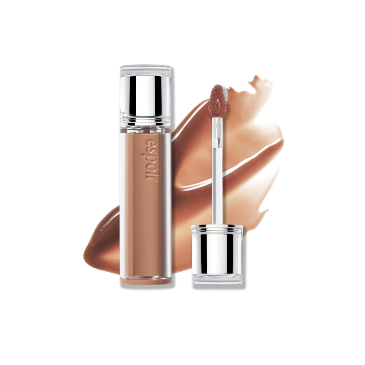 Espoir Couture Lip Tint Glaze #17 Ginger Peach | Volumizing Lip Stain with Juicy Texture, Long-Lasting & Vibrant Colors, Moisturizing & Hydrating, Glossy Formula, Vegan, Korean Makeup, 0.14 oz