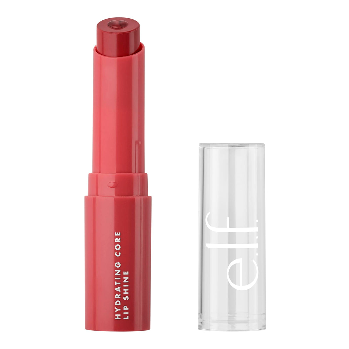 e.l.f. Hydrating Core Lip Shine with Shea Butter & Vitamin E, Tinted Lip Balm for A Smooth, Glossy Finish & Long-Lasting Moisture, Ecstatic Deep Berry
