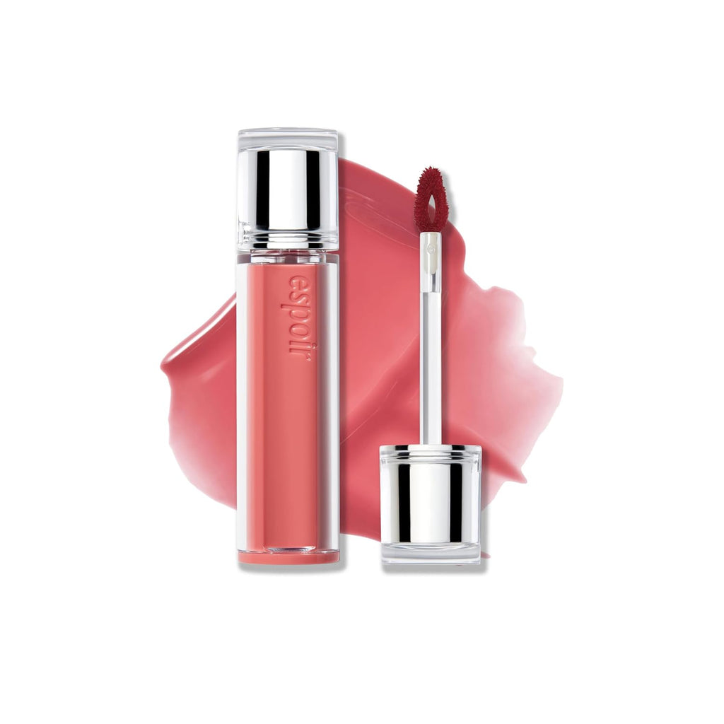 Espoir Couture Lip Tint Glaze #17 Ginger Peach | Volumizing Lip Stain with Juicy Texture, Long-Lasting & Vibrant Colors, Moisturizing & Hydrating, Glossy Formula, Vegan, Korean Makeup, 0.14 oz